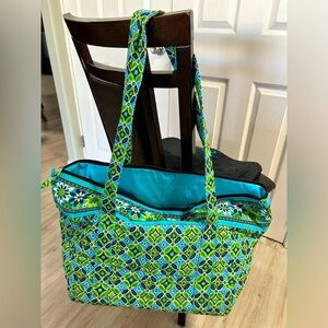 Beautiful blue green extra large travel bag. $20